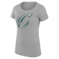 thumbnail image 2 of Women's G-III 4Her by Carl Banks  Heather Gray Philadelphia Eagles Super-Slim Fit Lightweight Subtle Football T-Shirt, 2 of 3