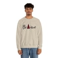 thumbnail image 3 of Believe Christmas Tree Design Unisex Heavy Blend™ Crewneck Sweatshirt, 3 of 5