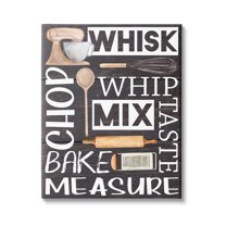 Stupell Various Baking Tools Kitchen Phrases Food & Beverage Painting Gallery Wrapped Canvas Print Wall Art