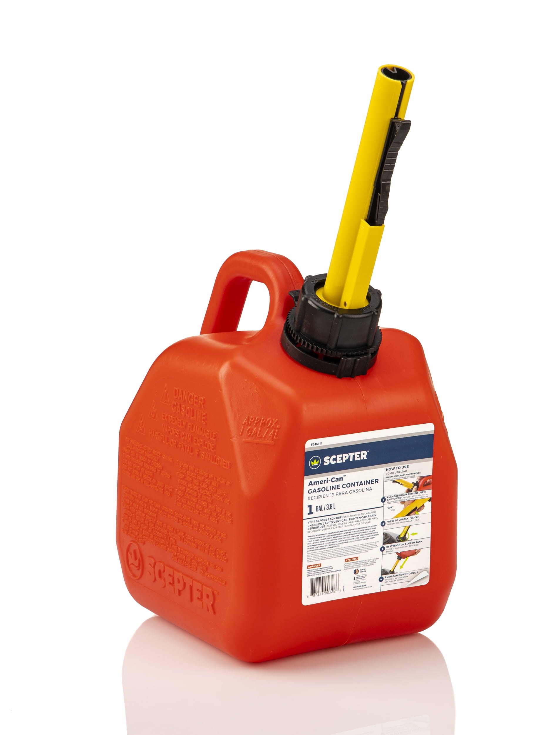 Scepter 1 Gallon SmartControl Gas Can FR1G101 Red for sale online 
