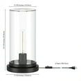 thumbnail image 5 of Evelyn&Zoe Perabo 13" Tall Uplight Mini Lamp with Glass Shade, Blackened Bronze/Clear, 5 of 7