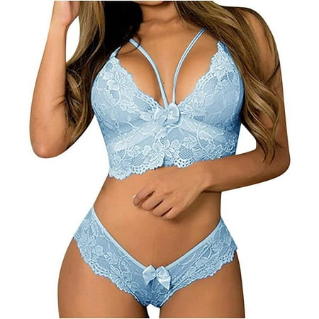 

ADVEN Women s Lace Push Up Bra and Briefs Sexy Underwear and Panty Set