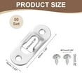 thumbnail image 2 of 50Pcs Keyhole Picture Frame Hangers, 42x16mm Metal Keyhole Hanger, Silver, 2 of 6
