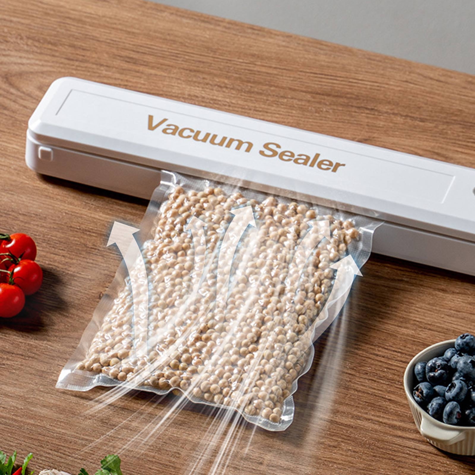 Byujiro Rechargeable Automatic Vacuum Sealer Machine Portable Household Food Sealer Air Sealing System for Food Storage, Meal Prep & Kitchen Organization