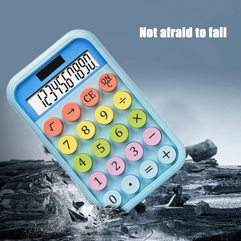 Kcavykas School Supplies Under 10 Digit Desk Calculator with Large LCD Display and Sensitive Buttons Solar and Battery Powered Standard Functions