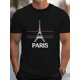 thumbnail image 1 of Iconic Eiffel Tower Design G500 pure cotton men's T-shirt comfort fit, 1 of 7