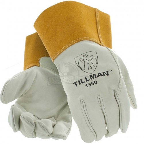 Tillman 1350 Unlined Top Grain Cowhide MIG Welding Gloves 10cm Cuff, X-Large