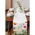 thumbnail image 2 of Table Runner Dresser Scarf 13 x 48 Inch Spring Farmhouse Floral Nature Red Wildflower Botanical Table Runners Non-Slip Heat Kitchen Dining Table Decor for Indoor Outdoor Home Party Decoration, 2 of 7