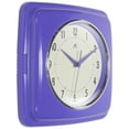 thumbnail image 4 of Infinity Instruments Retro Square Veri Periwinkle Plastic 9.25-inch Analog Wall Clock, 4 of 7