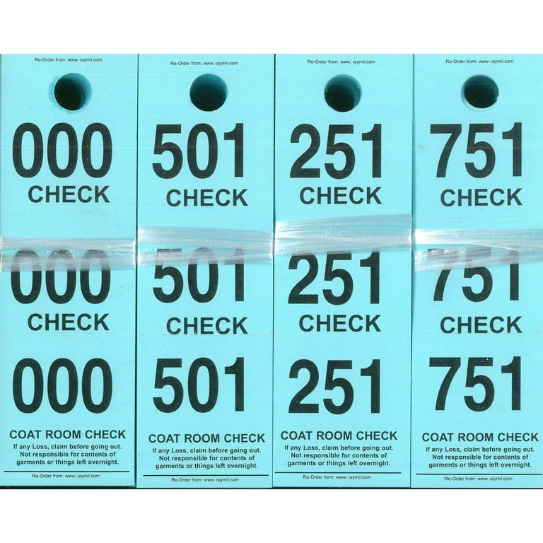 Coat Check Tickets 1,000 1-5/8 x 5-1/4 (Blue) - Walmart.com coat-check-tickets-1-000-1-5-8-x-5-1-4-blue-walmart-com