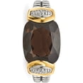thumbnail image 5 of 14k /Silver Two-Tone w/ Smoky Quartz & Diamond Ring, 5 of 5