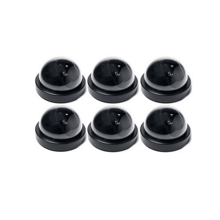 Scorpion Security Products 6- Pack Dummy Speed Dome Security Cameras (Black)