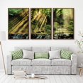thumbnail image 2 of IDEA4WALL 3 Piece Framed Canvas Wall Art for Living Room, Bedroom Waterfall in Deep Forest of Croatia Canvas Prints for Modern Home Decoration Ready to Hang, 2 of 4