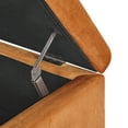 thumbnail image 6 of Velvet Tufted Storage Bench with Lift-Up Top & Birch Wood Legs, Apricot, 6 of 9