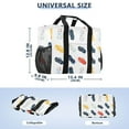 thumbnail image 3 of Flip Flop with Dots Reusable Grocery Bags with Handle Side Pocket Waterproof Shopping Portable Tote, 3 of 8