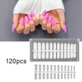 thumbnail image 4 of 120x Manicura Uñas postizas artificiales para Salon Home DIY, 12 tamaños, se puede pintar aplicar con gel, acrílico o esmalte de uñas , D D Yinane Puntas de uñas falsas, 4 of 7