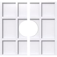 thumbnail image 1 of Ekena Millwork CMP14RK2-04000 14 Po OD x 4 Po ID Carré Rubik Architectural Grade Médaillon de Plafond Contemporain PVC - 2 Pièces, 1 of 1