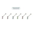 thumbnail image 1 of Anneau de Langue Barbell Acier Chirurgical avec Double Bijou 14G, 1 of 7