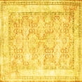 thumbnail image 1 of Ahgly Company Machine Washable Indoor Square Persian Yellow Traditional Area Rugs, 8' Square, 1 of 4