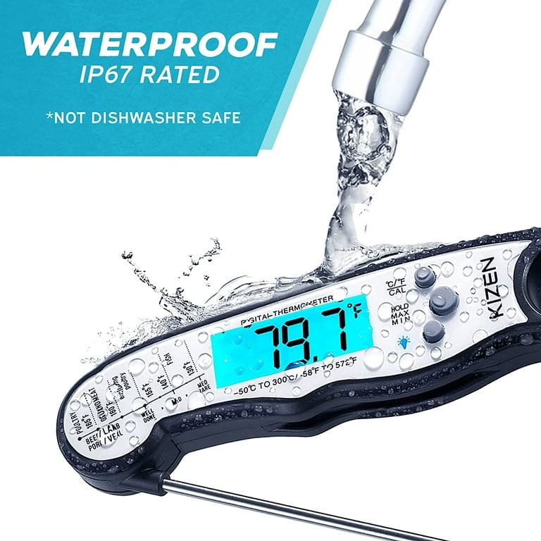 Kizen Digital Waterproof Instant Read Meat Thermometer