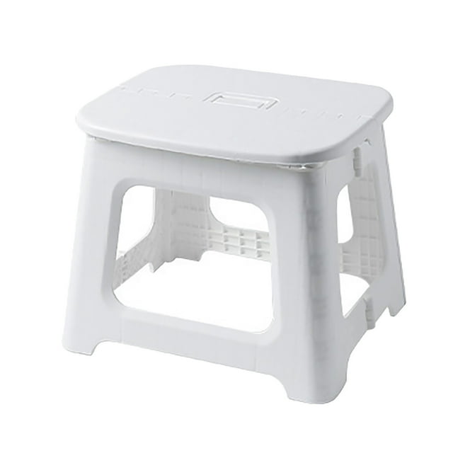 Marchepied Pliable pour Enfants avec Dossier Oreilles de Lapin, Chaise Robuste pour Tout-Petit avec Poignée Intégrée, Portable pour la Maison
