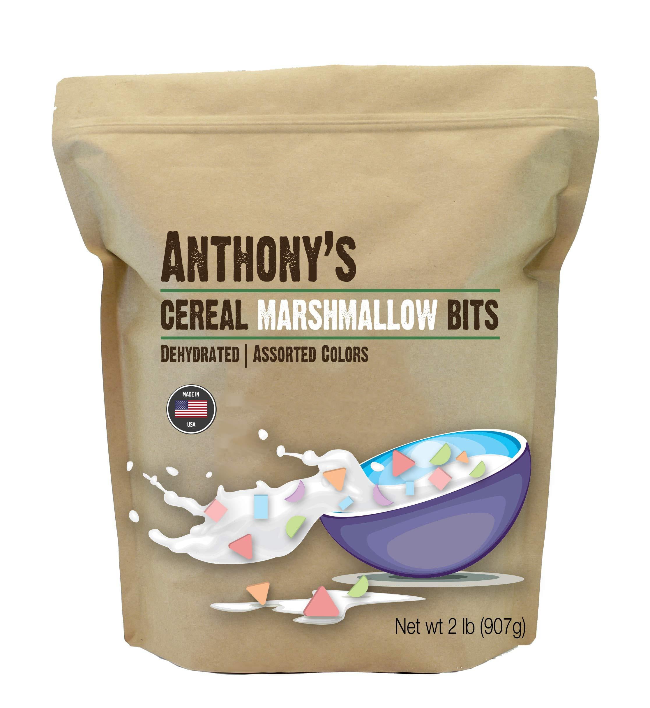 Anthony's Cereal Marshmallow Bits, 2 lb, Dehydrated, Assorted Colors