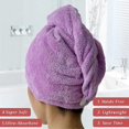 thumbnail image 3 of Toallas de baño GIANTEX para mujer, de microfibra, de secado rápido, para el cabello, para adultos, 3 of 4