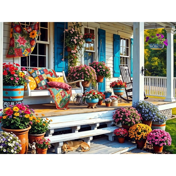 Springbok 500 Piece Front Porch Jigsaw Puzzle for Adults