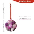 thumbnail image 3 of Zufioo Purple And Pink Tulip Bouquet Print Large Acrylic Christmas Ornaments, Suitable for Christmas Tree Christmas Holiday Party Pendant Decorations-Round Shape, 3 of 7
