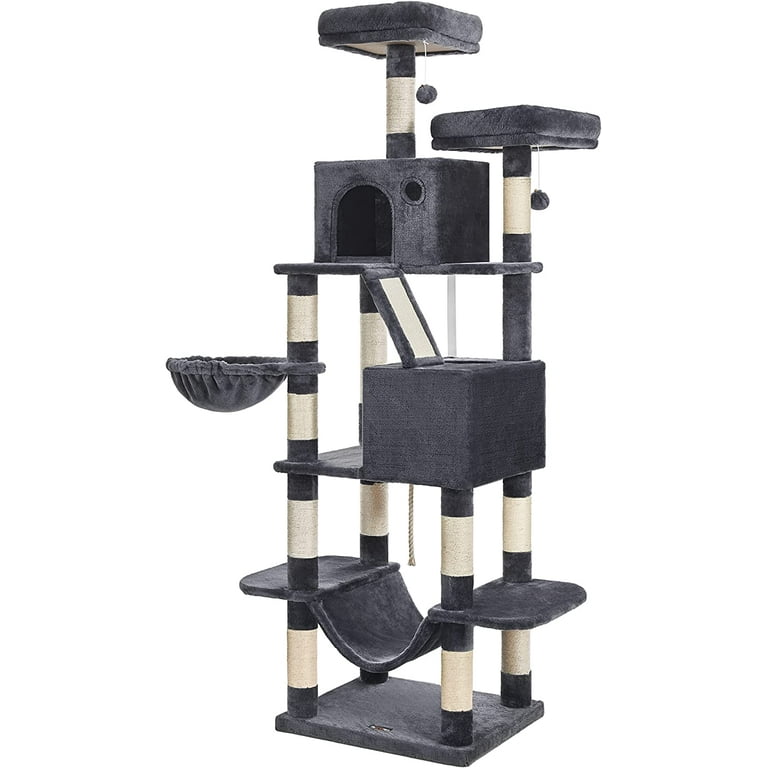 FEANDREA Cat Tree, 59.1-Inch Cat Tower for Large India