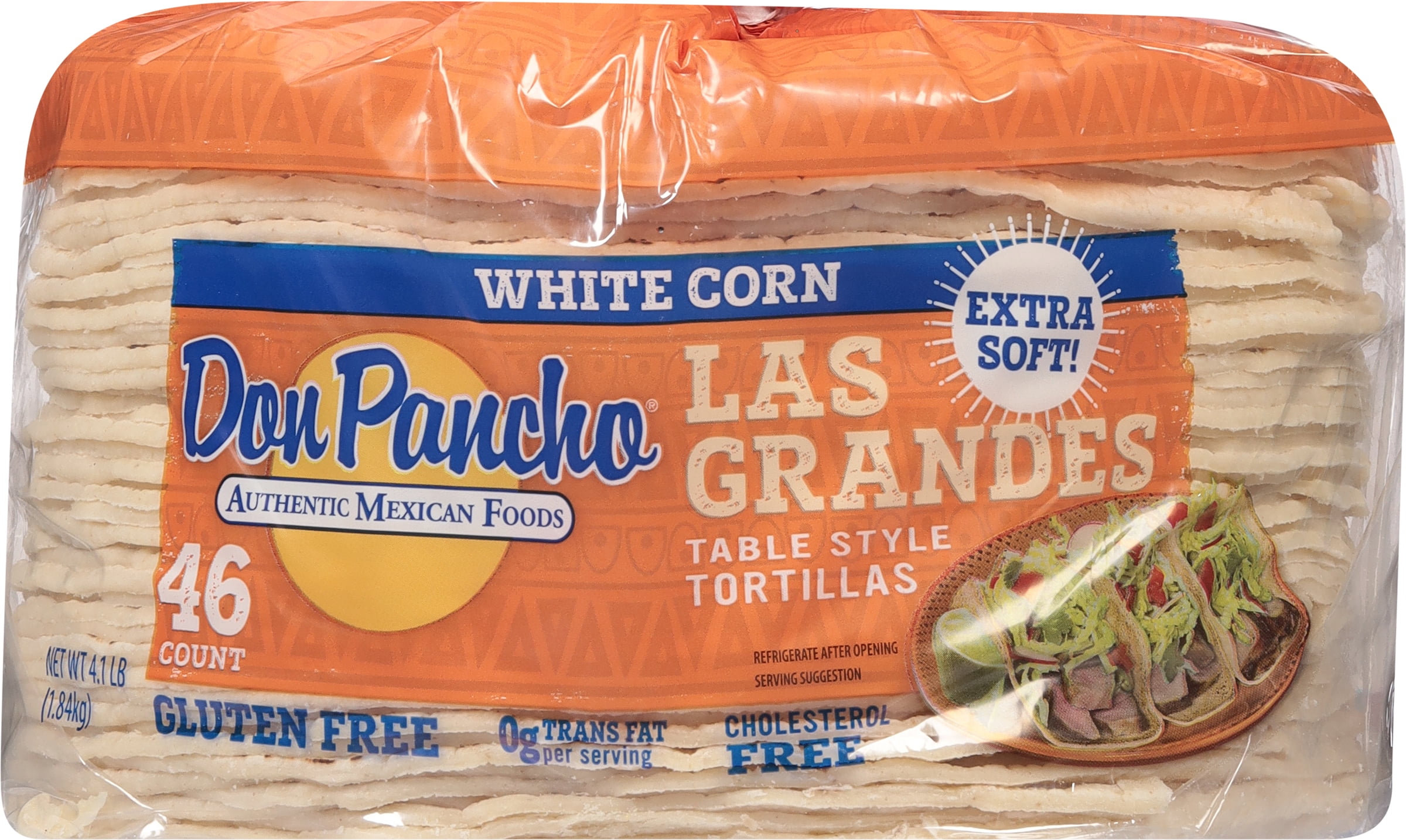 Don Pancho Thick White Corn Tortilla 7", 64.4 oz, 46 Count