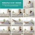 thumbnail image 2 of Wedge Pillow Headboard Orthopedic Bed Wedge Pillows Set for After Surgery Adjustable Pillow Wedge for Acid Reflux&Back Pain Relief Sleeping Back Pillow for Bed Sitting Up Wh, 2 of 6