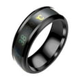 thumbnail image 1 of Fiudx Anillo de Monitoreo de Temperatura, Pantalla de Temperatura Que Cambia de Color, Monitoreo Del Estado de Ánimo y La Salud, Diseño de Acero Inoxidable, Alivio Del Estrés, Mejora El Sueño, Regalo, 1 of 1