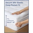 thumbnail image 5 of CGK Linens Luxury Quilted Mattress Pad – Breathable Cotton Pillow Top Protector – Cooling, Noiseless & Comfy Fit, 5 of 7