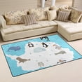 thumbnail image 2 of SKYSONIC Lightweight Non Slip Carpet Mats Area Soft Rugs Floor Mat Rug Decoration for Kids Room Living Room 60 x 39 inches Cartoon Antarctica Map, 2 of 6