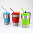 thumbnail image 6 of Zzbeans Soft Silicone Straws, Reusable Flexible Drinking Straws for Juice Milk Smoothie, 6-Piece Colorful Curved Bendy Straws Set Eco-Friendly Dishwasher Safe, 6 of 7