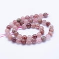 thumbnail image 4 of 2Strand Natural Strawberry Quartz Strands Round 6mm Hole: 1mm about 62pcs/strand 15.3 inch(39cm), 4 of 5