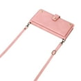 thumbnail image 4 of Feishell Crossbody Wallet Case for Apple iPhone 13 6.1 inch,for Women Men,Retro PU Leather Magnetic Button Flip Stand Credit Card Holder Phone Case with Adjustable Shoulder Strap,Pink, 4 of 11
