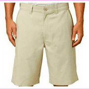 Hang Ten Hybrid Short Flat Front Zipped Pockets Quick Dry,Pale Khaki,38
