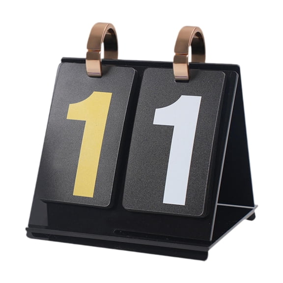 Vsenkes Card Board Game Scoreboard Flip Number Score Keeper Desktop Compact Acrylic Manual Large Numbers Scoring Marker Score Counter Black
