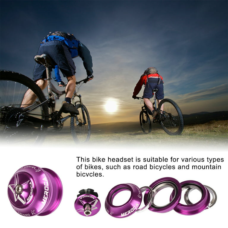 Rinhoo Bike Headset Front Fork Sealed Bearing Headset for 44mm Inner  Diameter Head Tube Frame, Purple 