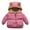 Pink, variant on Honeeladyy Boys Girl Water-Resistant Coat,Autumn Winter Baby Girls Boys Down Cotton Thick Hooded Coat Warm Jacket 1-2 Years Boys Girls Fall Winter Coat