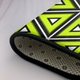 thumbnail image 6 of Bathroom Rug Non-Slip Mat, Super Soft Absorbent Bath Mat - Green Geometric Triangle Flannel Non-Slip Floor Mat, 36"x24", 6 of 8