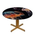 thumbnail image 3 of RUIYC  Black Jellyfish Table Cloth Round Cover Round Fitted Tablecloth with Elastic  Round Waterproof Outdoor Tablecloth, 3 of 7
