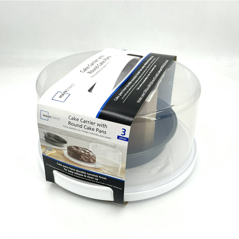 Mainstays 9 x 13 Nonstick Steel Cake Pan with Plastic Lid free