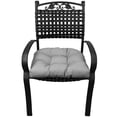 thumbnail image 4 of Everything Comfy Gray Indoor / Outdoor Seat Cushion Patio D Cushion 20" x 20", 2 Tie Backs, 4 of 5