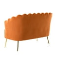thumbnail image 2 of Cute Loveseat Sofa with Flower Shaped Back Design, Orange, 2 of 10