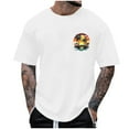 thumbnail image 2 of Fnnxeal 2XL Men's Plus Size Tropical Sunset Graphic T-Shirt - White, Stretchy Quick-Drying Tee for Beach & Daily Wear, 2 of 4