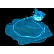 Round Turquoise Organza Pouches Round Cut (24 Pieces)