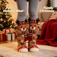 thumbnail image 7 of 3D Hugging Christmas Socks, Cute Knit Holiday Socks, Soft Stretchy Adult Winter Socks, Cozy Hand Crocheted Novelty Socks for Holiday Party Home Wear, 7 of 7